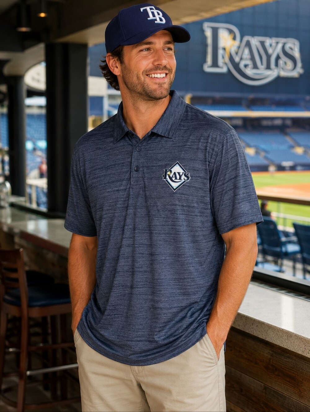 MLB Genuine Merchandise Tampa Bay Rays Polo Shirt